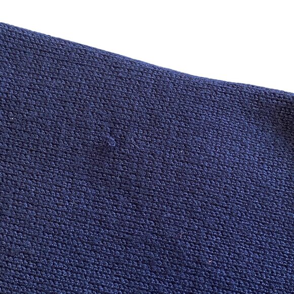 JOSEPH A. Navy Blue Rayon Fringe Hem Open Cardigan High-Low Sweater S - Picture 6 of 15